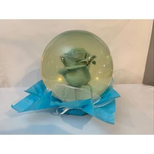 Forever Blue Rose In Glass Water Dome Globe